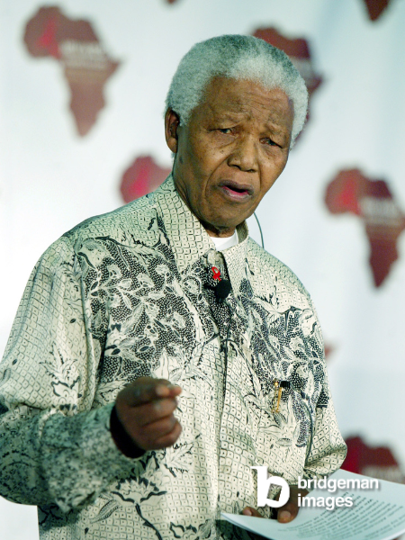 Nelson Mandela, South African president from 1994 until 1999, speaking at Youth Forum