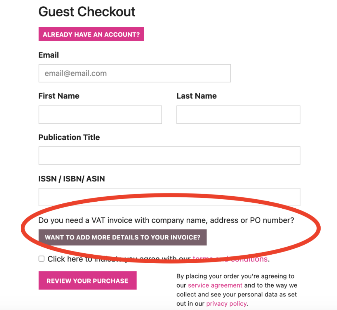 'Want to add More Details to your invoice?' button.