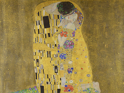 Gustav Klimt's work "The Kiss"